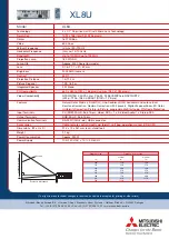 Preview for 2 page of Mitsubishi Electric XL8U Specification