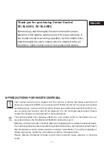 Preview for 2 page of Mitsubishi Heavy Industries SC-SL4-AE2 User Manual