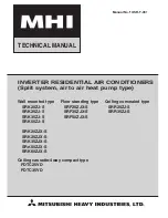 Mitsubishi Heavy Industries SRK60ZJX-S Technical Manual preview