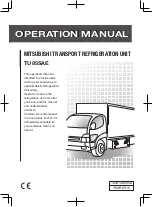 Mitsubishi Heavy Industries TU85SAE Operation Manual preview