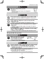 Предварительный просмотр 17 страницы Mitsubishi Heavy Industries TU85SAE Operation Manual