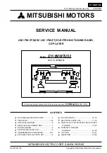 Mitsubishi MOTORS DY-1MW7U53 Service Manual preview