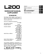 Preview for 222 page of Mitsubishi MOTORS L200 1996 Workshop Manual