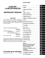 Mitsubishi MOTORS Lancer 2004 Workshop Manual preview