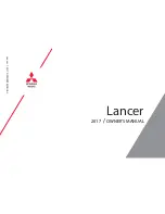 Предварительный просмотр 1 страницы Mitsubishi MOTORS Lancer 2017 Owner'S Manual