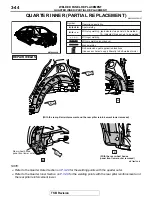 Предварительный просмотр 152 страницы Mitsubishi MOTORS Lancer Evolution 2008 Body Repair Manual