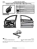 Предварительный просмотр 154 страницы Mitsubishi MOTORS Lancer Evolution 2008 Body Repair Manual