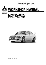 Mitsubishi MOTORS Lancer Evolution-VII 2001 Workshop Manual preview