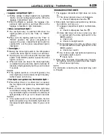 Предварительный просмотр 229 страницы Mitsubishi MOTORS Laser 1991 Service Manual