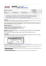 Preview for 1 page of Mitsubishi MOTORS MD361884 Quick Start Manual