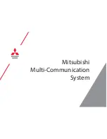 Preview for 1 page of Mitsubishi MOTORS Multi-Communication System User Manual