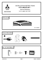 Preview for 1 page of Mitsubishi MOTORS MZ313817 Installation Instructions