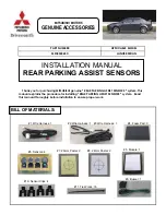 Mitsubishi MOTORS MZ380456EX Installation Manual preview