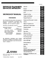 Preview for 1 page of Mitsubishi MOTORS Space Runner 1998 Workshop Manual