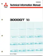 Предварительный просмотр 1 страницы Mitsubishi 1993 3000GT Technical Information Manual