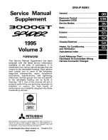 Предварительный просмотр 1 страницы Mitsubishi 1995 3000GT Spyder Service Manual Supplement