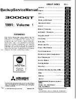 Предварительный просмотр 3 страницы Mitsubishi 3000GT 1991 Service Manual