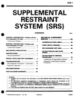 Предварительный просмотр 715 страницы Mitsubishi 3000GT 1994 Workshop Manual