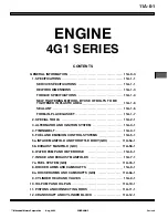 Предварительный просмотр 1 страницы Mitsubishi 4G1 series General Information Manual