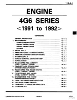 Preview for 1 page of Mitsubishi 4G6 series Workshop Manual