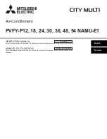 Предварительный просмотр 1 страницы Mitsubishi CITY MULTI PVFY-P12NAMU-E1 Operation Manual