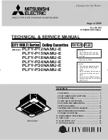 Mitsubishi City Multi Series PLFY-P12NAMU-E Technical & Service Manual предпросмотр