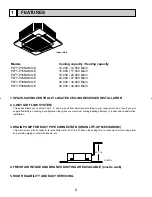 Предварительный просмотр 2 страницы Mitsubishi City Multi Series PLFY-P12NAMU-E Technical & Service Manual