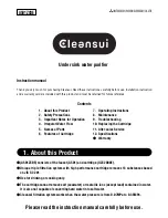 Mitsubishi CLEANSUI Instruction Manual preview