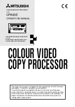 Mitsubishi CP800E Operation Manual предпросмотр