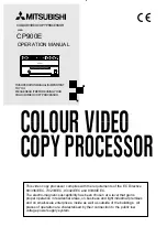 Mitsubishi CP900E Operation Manual preview