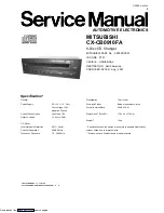 Mitsubishi CX-CB0910FA Service Manual предпросмотр