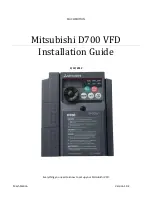 Предварительный просмотр 1 страницы Mitsubishi D700 VFD Installation Manual