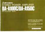 Mitsubishi DA-A10DC Instruction Book предпросмотр