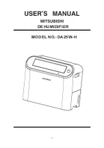 Preview for 18 page of Mitsubishi DA25W-H User Manual