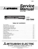 Mitsubishi DD-7040 Service Manual preview