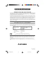 Предварительный просмотр 40 страницы Mitsubishi Diamond Plus 74SB User Manual