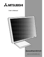 Предварительный просмотр 1 страницы Mitsubishi DiamondPoint UX21LCD User Manual