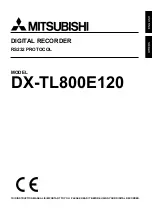 Mitsubishi DX-TL800E120 Manual preview