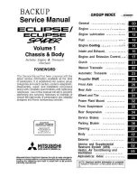 Предварительный просмотр 1 страницы Mitsubishi Eclipse 1990 Service Manual