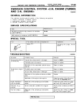 Предварительный просмотр 799 страницы Mitsubishi Eclipse 1990 Service Manual