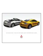 Предварительный просмотр 1 страницы Mitsubishi ECLIPSE SPYDER 2009 ECLIPSE Quick Reference Manual