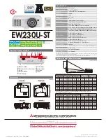 Предварительный просмотр 2 страницы Mitsubishi EW230U-ST Specifications