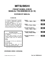 Preview for 1 page of Mitsubishi F5M41 Workshop Manual