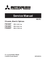 Preview for 1 page of Mitsubishi FB16NT Service Manual