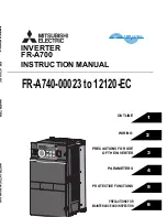 Preview for 1 page of Mitsubishi FR-A740-00023-EC Instruction Manual