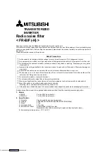 Mitsubishi FR-BIF-H Series Quick Start Manual preview