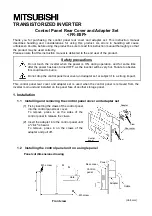 Mitsubishi FR-E5P Quick Start Manual предпросмотр