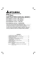 Mitsubishi FR-S520-0.1K to 3.7K(-R)(-C) Instruction Manual preview