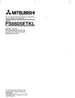 Mitsubishi FS6605ETKL User Manual preview