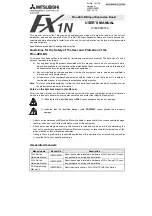 Предварительный просмотр 1 страницы Mitsubishi FX1N-4EX-BD User Manual